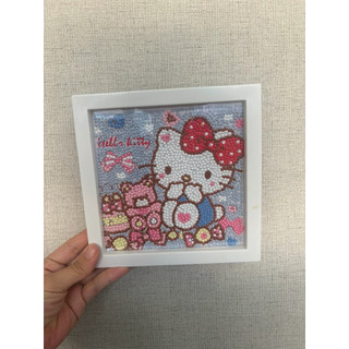 手工可愛 Hello Kitty 鑽石貼畫 小款 相框款 (成品）