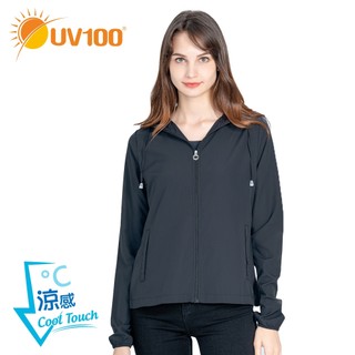 【UV100】抗UV Suptex清涼淨色連帽-女防曬外套馬尾洞 (AA23109)