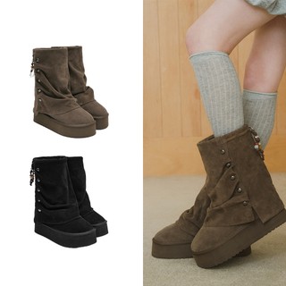 ROCKFISH STUD MAXI FOLDED BOOTS MIDDLE 鉚釘中筒折疊靴 多色 女鞋