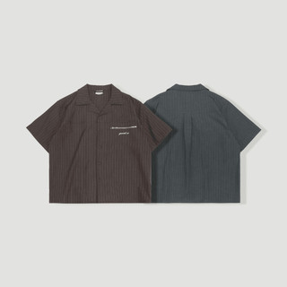 【QUEST】現貨 QUEST STRIPED CUBAN SHIRT 拉鍊 條紋襯衫 兩色