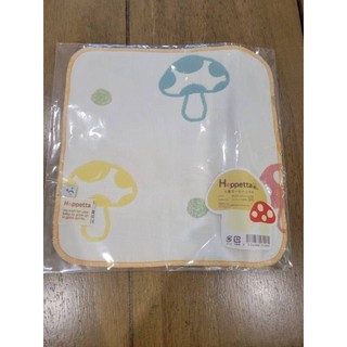 全新正品 日本 hoppetta六層紗蘑菇口水巾 方巾 紗布巾