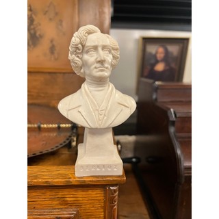 #19世紀 【🇮🇹 義大利・艾克託·白遼士 Hector Berlioz 半身雕像・優雅生活選物】#026025