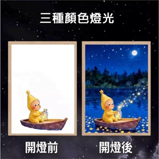 現貨🌟星星人燈光畫 壁燈畫 相框小夜燈 臥室玄關裝飾燈箱 燈光畫小夜燈 送禮首選 氛圍燈擺件 朋友閨蜜禮物 氣氛裝飾臺燈
