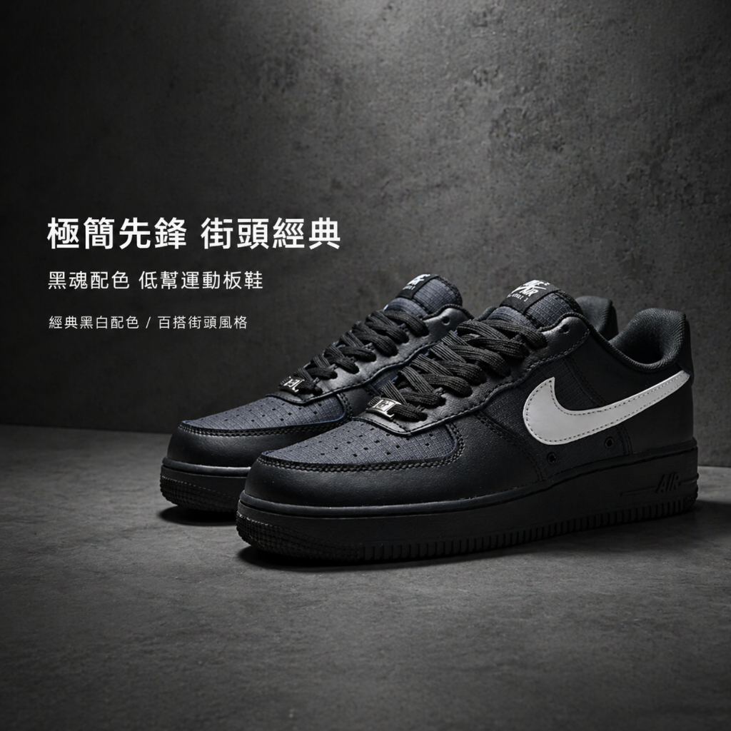 🎯輕氧 Nike Air Force 1 '07 LV8 透氣網面拼接 板鞋 休閒鞋 黑武士 IR0952-001