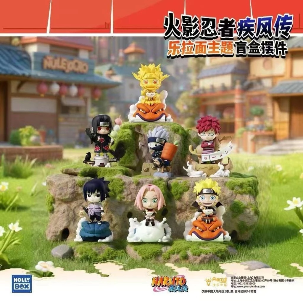 ☆當皮玩具☆ 現貨 盒玩 火影忍者疾風傳拉麵主題擺件 一樂拉麵 盲盒 鳴人 九尾 佐助 一中盒6入