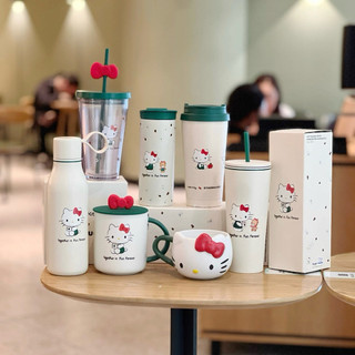 星巴克HelloKitty2026聯名合作款杯子陶瓷馬克不鏽鋼吸管保溫水杯