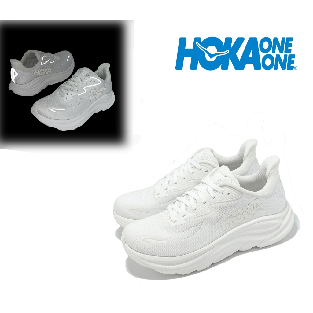 HOKA Clifton 10 D 女慢跑鞋 白色 厚底緩震 高回彈 運動休閒鞋 1162050WWH