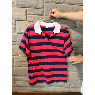 《Uniqlo 大童 POLO衫》 KIDS 150cm 條紋POLO衫