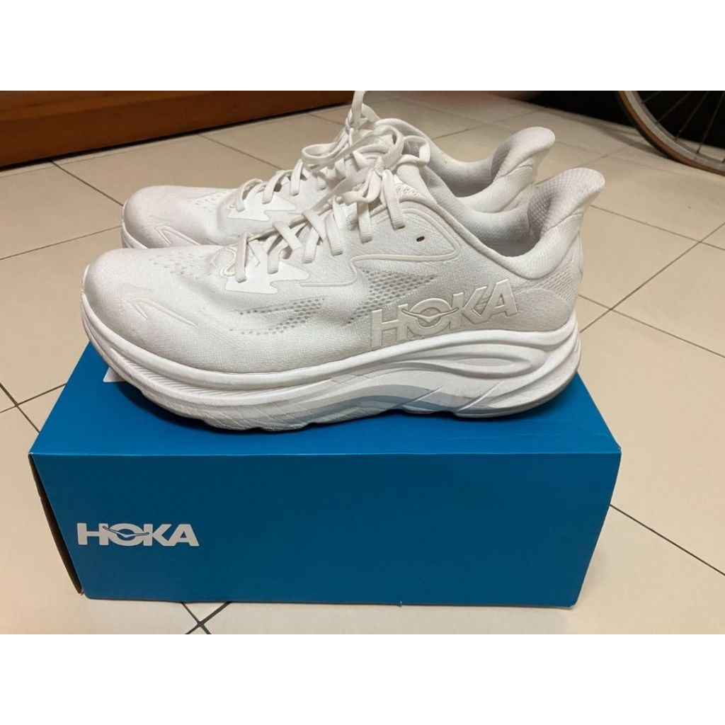 HOKA Clifton 10 Wide 白/白 2E US11