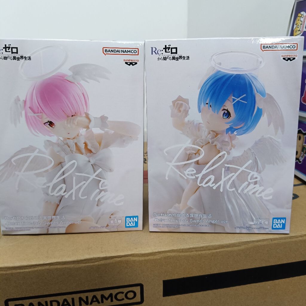 『豬玩具』代理 現貨 萬代 從零開始的異世界生活 雷姆 拉姆 天使雷姆 天使拉姆 休息時間 公仔