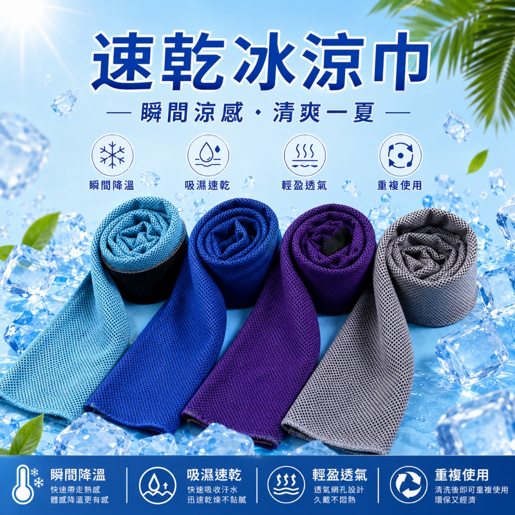 隔日到貨 速乾冰涼巾 涼感毛巾 運動毛巾 冰涼巾 冰絲毛巾 速乾毛巾 擦汗巾 健身毛巾 降溫毛巾 吸汗毛巾 冰涼巾 毛巾