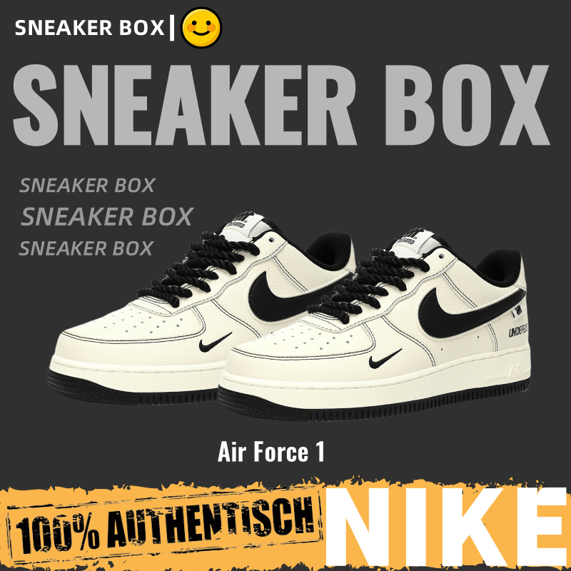 【U+】Nike 鞋 Air Force 1’07 Low "五杠米白黑小鉤" 空軍一號 休閒運動板鞋 男女鞋