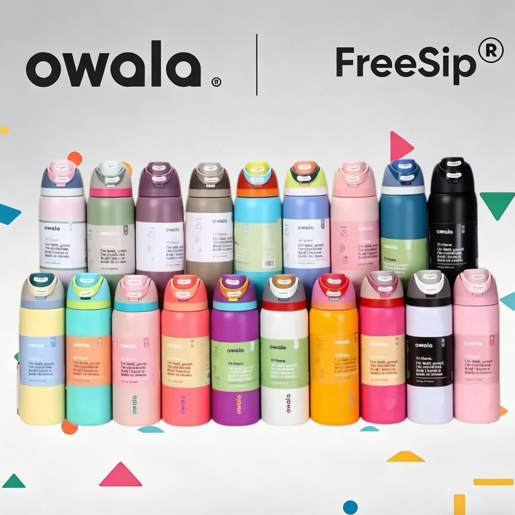 當天出貨   owala保溫杯 Freesip保溫杯 不鏽鋼運動水杯24OZ/32OZ 長效保溫 通勤 辦公  戶外便攜