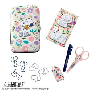 ⚡️日本直送 雜誌附錄 SNOOPY 史努比7件式 花卉文具套裝組 文具組