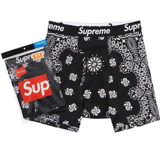 Supreme X Hanes Black Bandana Boxer Briefs（FW22)聯名內褲打底褲