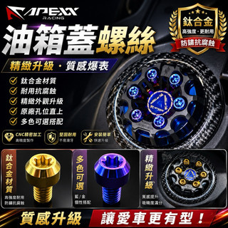 【叫小賀】APEXX 油箱蓋 鈦合金螺絲 apexx油箱蓋螺絲 紫鈦 金鈦 專用螺絲 直上款 油箱蓋螺絲 鈦合油箱蓋螺絲