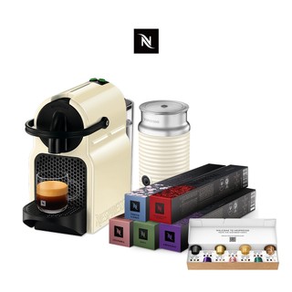 【Nespresso】膠囊咖啡機Inissia 奶泡機組合 &訂製時光50顆膠囊組/贈咖啡組