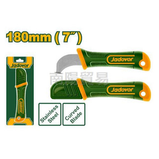 【南陽貿易】JADEVER 剝線刀 彎刀 180mm 7" JDSX8612 電纜刀 勾刀