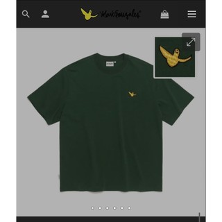 降價 Mark Gonzales 短T 刺繡 短袖 天使 短TEE 短踢 短 TEE 綠 上衣 韓國帶回