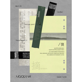 moodtape Code 模糊的記憶 英文背景打底拼貼 和紙膠帶 分裝