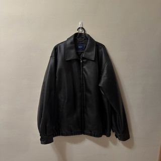 HECT｜Big Zip Jacket 人造皮革教練外套 JK771｜黑色｜L