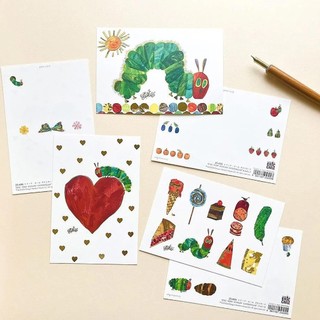 表現社 x Eric Carle 艾瑞·卡爾 好餓的毛毛蟲系列 箔押明信片 共3款 ( 25-694~25-696 )