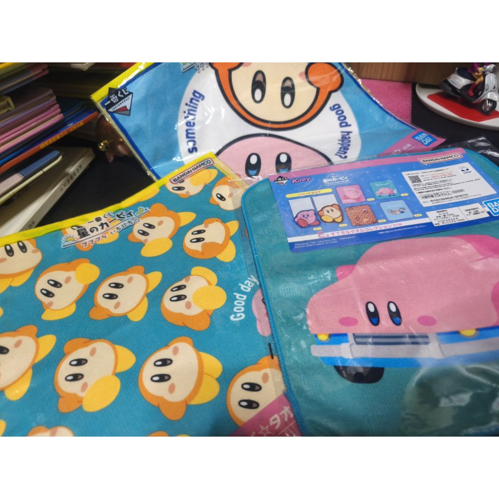 二手玩具~一番賞 星之卡比 小毛巾*3 合售(B)(A12箱)