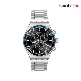 Swatch DARK BLUE IRONY 金屬運動錶/男錶/女錶/瑞士製造 YVS507G(43mm)【官方旗艦店】