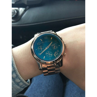 專櫃正品 Michael Kors MK 石英腕錶 手錶 玫瑰金 湛藍變色 三眼 計時 MK5940