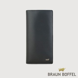 【BRAUN BUFFEL】卡特 16卡兩折長夾-黑色(德國小金牛台灣總代理)/BF585-631-BK