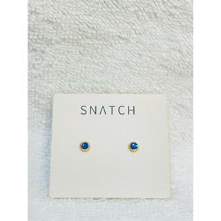 全新SNATCH金色湛藍耳環/母親節/情人節/聖誕節/交換禮物