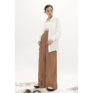 全新 現貨 SISJEANS 百貨專櫃品牌 壓摺舒適落地寬褲 三宅款 女裝 舒適百搭 現貨快速出貨🚚 121 199