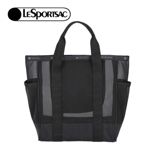 Lesportsac Sheer Medium Open Tote 微透網布手提托特包 手提袋 購物袋 男包 (黑色)