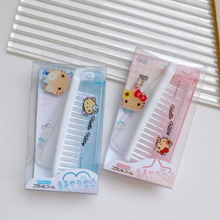 ✈正版日貨✈日本製三麗鷗夏日扶桑花系列2WAY摺疊梳子 Hello Kitty 凱蒂貓 梳子 夏天 日曬 日燒烤焦 海灘
