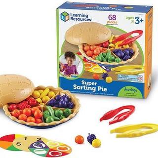 美國 Learning Resources 經典幼教教材 Super Sorting Pie 超級水果派 分類遊戲