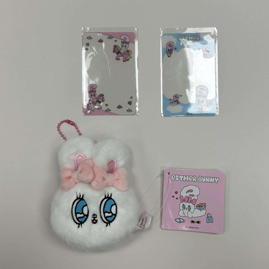 日本帶回🇯🇵 全新✨Esther Bunny 艾絲特 蝴蝶結🎀 大頭 兔兔🐰 鑰匙圈 吊飾 捲尺 量尺 小卡 透卡