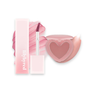 lilybyred Pink Closet 唇頰兩用套組（奶油唇釉 + 愛心迷你柔霧唇膏）