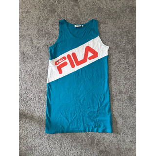 fila 背心 IU 洋裝 球衣 藍色背心
