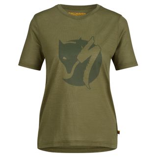 Fjallraven 小狐狸 S/F Wool 女 短袖羊毛排汗衣