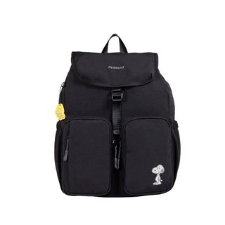 【SNOOPY】史努比-漫遊Chill-翻蓋後背包-黑 SP00J01BK NT$2,350