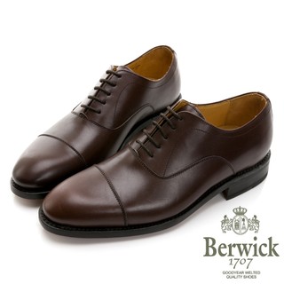 【GEORGE 喬治皮鞋】Berwick 西班牙進口-固特異工藝圓頭橫飾綁帶紳士鞋 -咖 515024KM