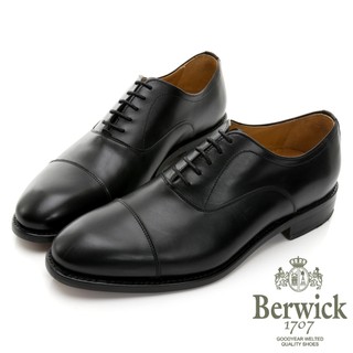 【GEORGE 喬治皮鞋】Berwick 西班牙進口-固特異工藝圓頭橫飾綁帶紳士鞋 -黑 515024KM