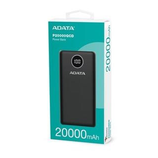 【顏色隨機】全新 ADATA 威剛 20000mAh USB-A + Type-C 快充行動電源 P20000QCD