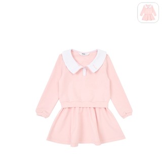 【FILA】KIDS 孩童款 針織洋裝-粉色 5DRZ-4013-PK
