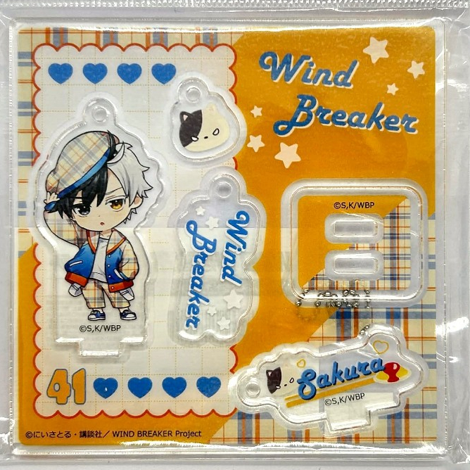【正版/日版】WIND BREAKER-防風少年 櫻遙 格紋水手服 壓克力立牌吊飾 Ver. 櫻遙