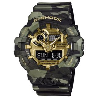 【CASIO 卡西歐】G-SHOCK Bold Camo 街頭個性 雙顯電子錶款GA-700CMG-3A 53.4mm