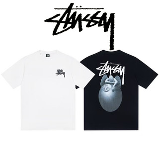 Stussy 短袖 FW22 8球系列 黑8雕塑天使印花 T恤