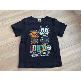 正版A BATHING APE Kids Baby Milo / Bape / 菲力貓/ 幼兒t-shirt二手