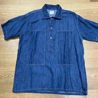 二手 HOUSTON JAPAN DENIM USN PULLOVER SHIRT L號