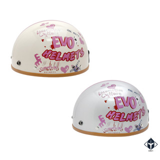 EVO CA019 / CA-019 安全帽 花彩 愛心 多色可選 半罩 單帽子 不含鏡片 插扣 三扣 安全帽